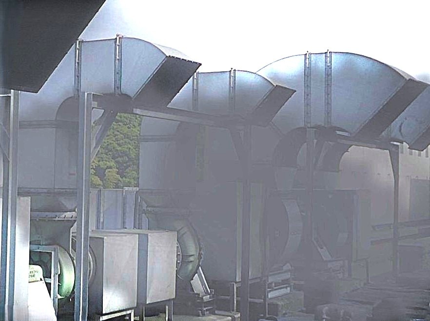 排気ダクトで換気