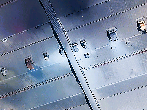 塗料ミストの粉じん化したものが拡散の様子