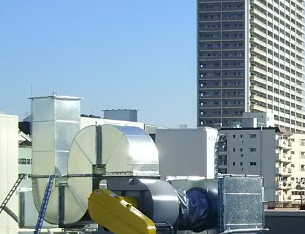 局所排気装置　排気ダクト例